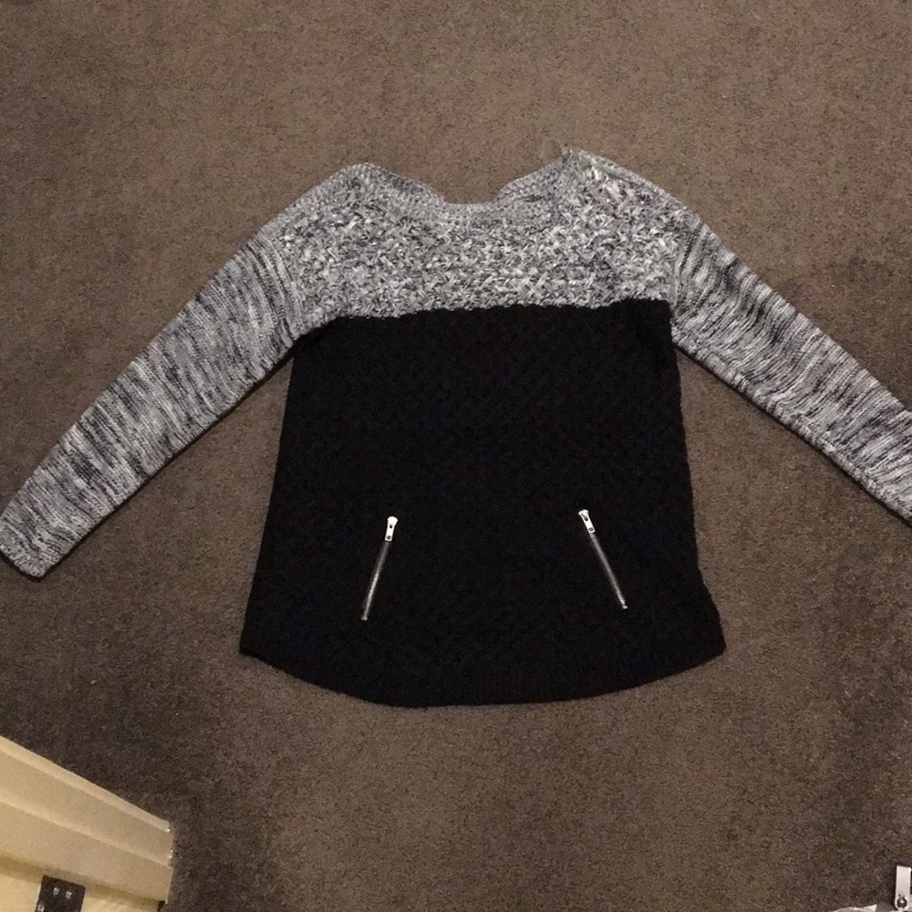 It’s Our Time Black White & Grey Knit Sweater